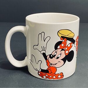 Vintage Disney Minnie Mouse Dancing Coffee Mug Collectible Korea